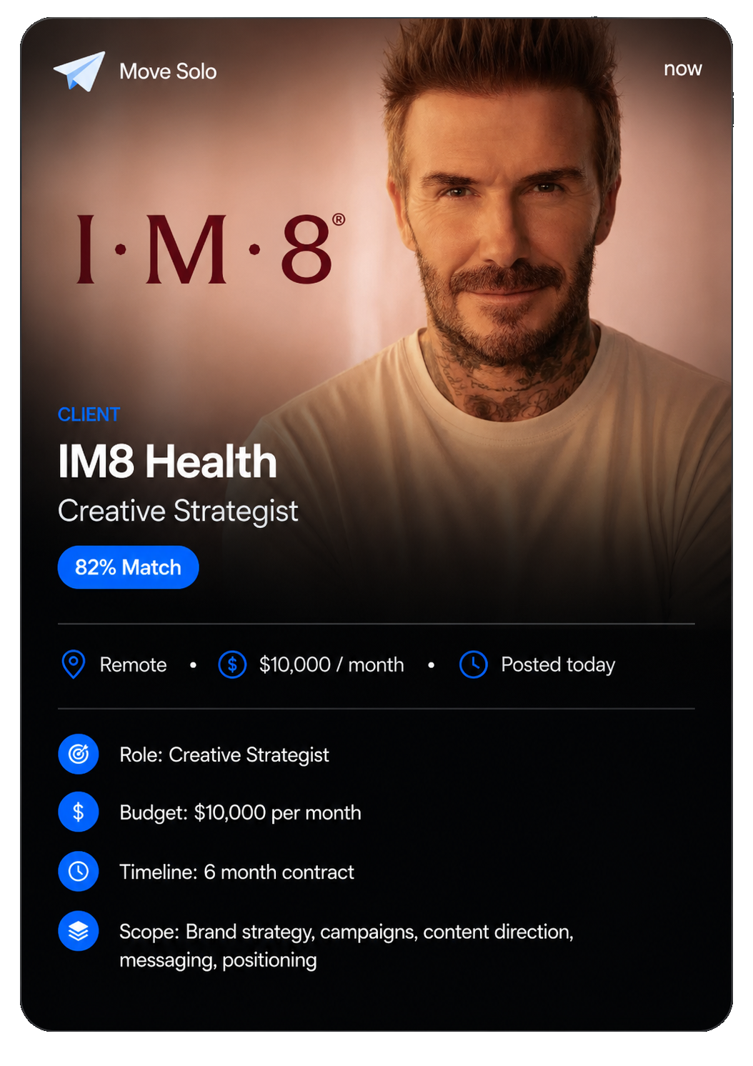 Move Solo IM8 Health job opportunity