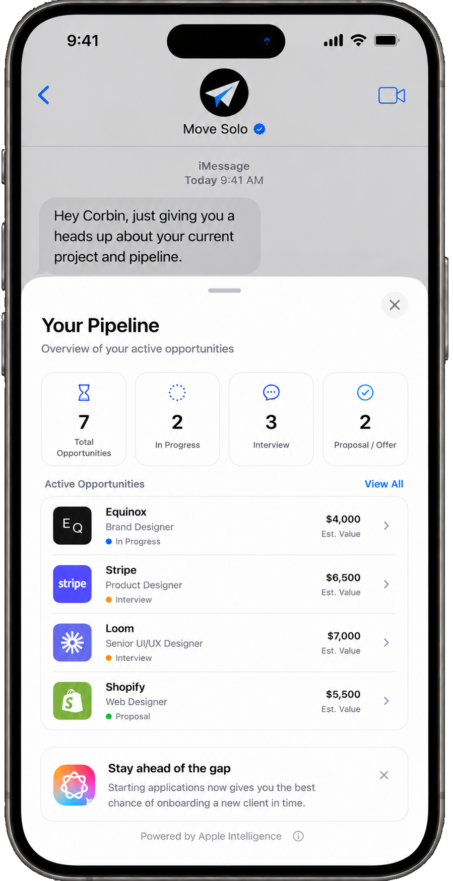 Move Solo pipeline